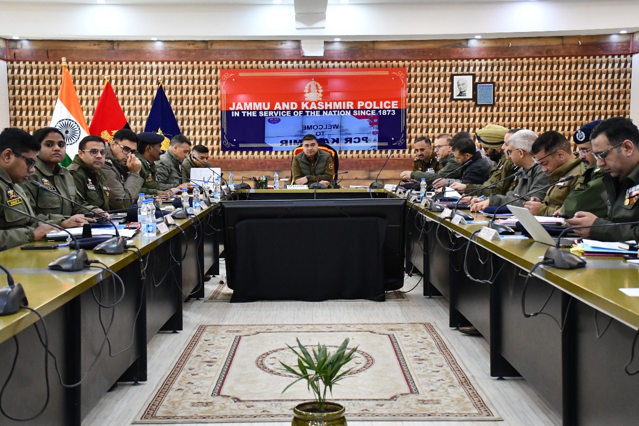 IGP Kashmir Chairs Security Review Meeting at Police Control Room