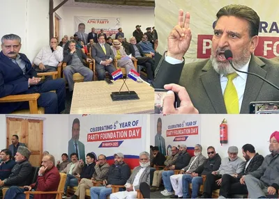 Apni Party marks foundation anniversary  Altaf Bukhari demands 50 year residency for domicile