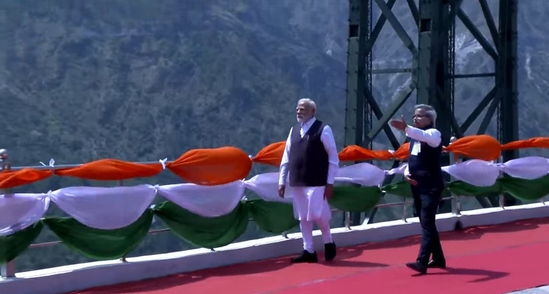 PM Modi inaugurates Chenab Bridge, world’s highest railway bridge