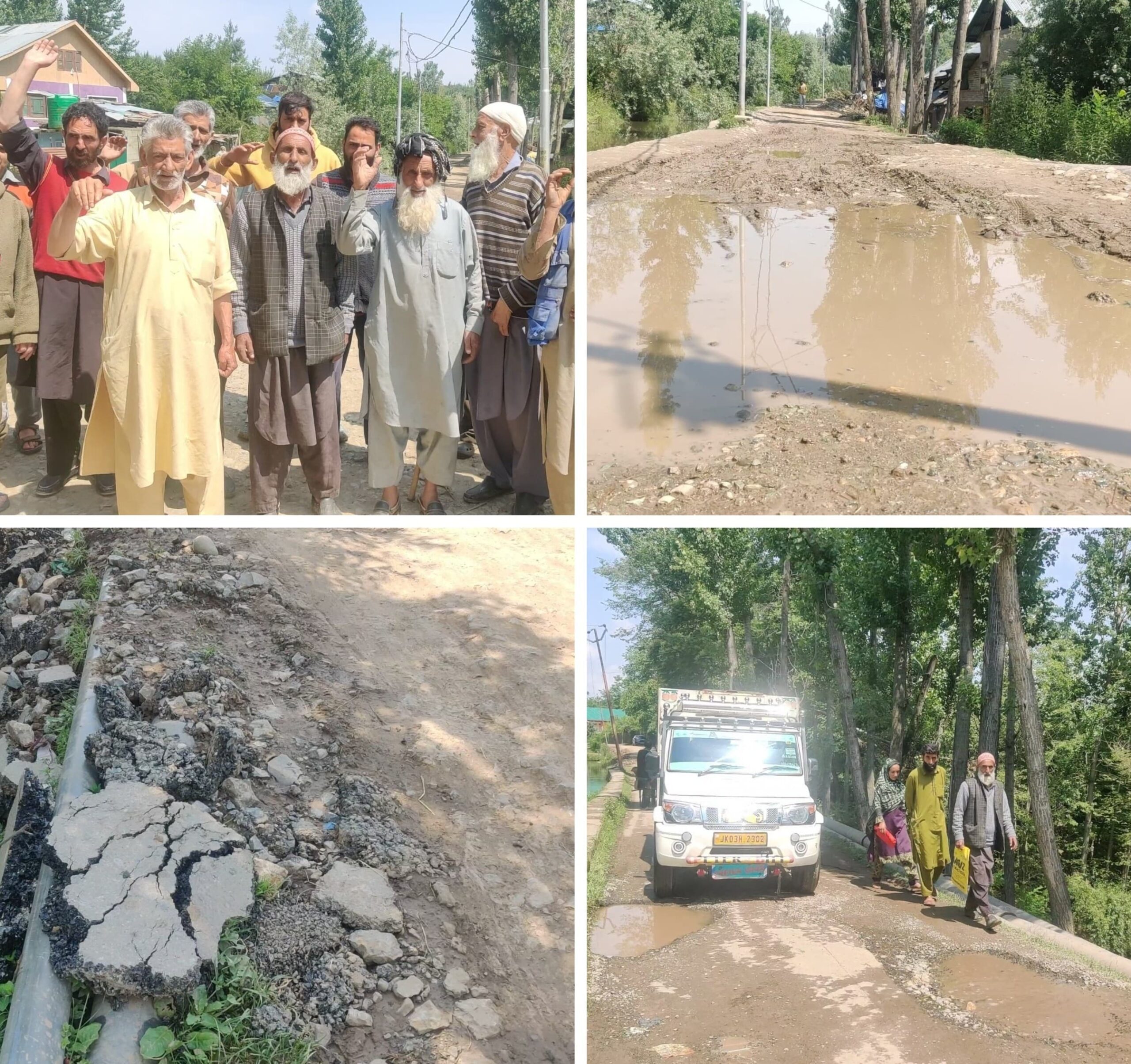 Kulgam’s Yaripora to Nai Basti, Kanjikullah road in shambles