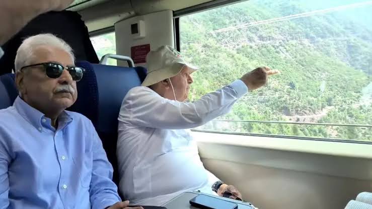 “I had tears in my eyes… biggest gift for J&K”: Farooq Abdullah as he travels on Srinagar-Katra Vande Bharat