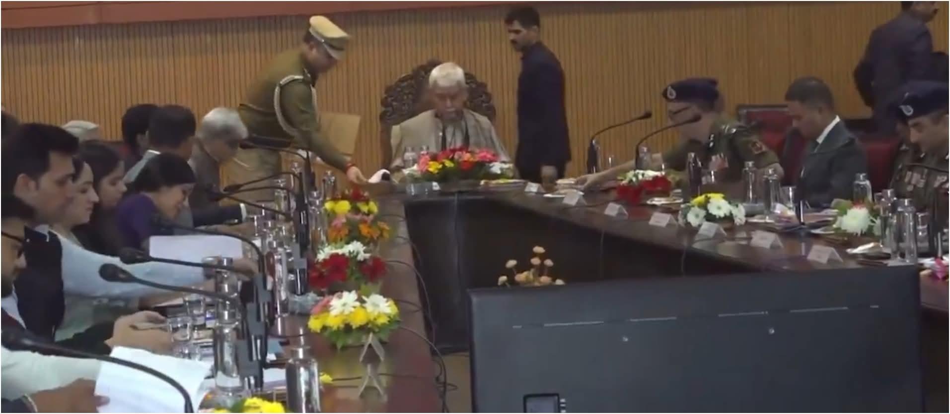 J&K: LG Manoj Sinha Chairs High-Level Security Meeting in Jammu