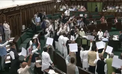 Scuffle erupts in J&K Assembly after slogan shouting, Congress and BJP MLAs clash