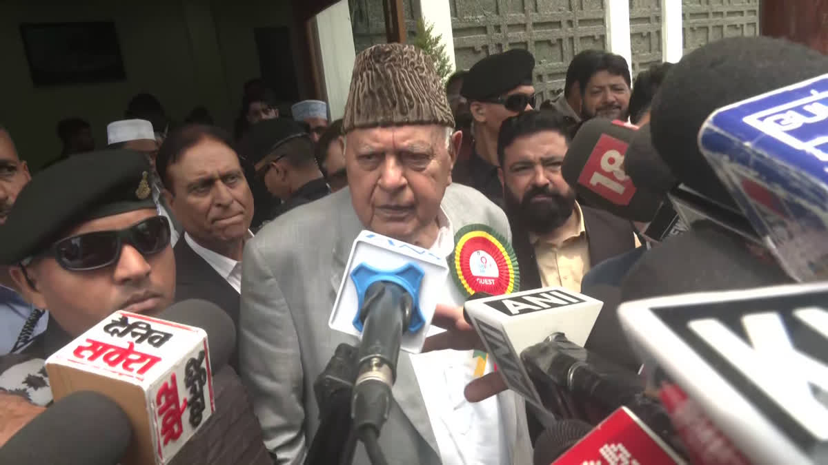Farooq Abdullah backs RSS leader Hosabale on dialogue with Pakistan